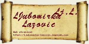 LJubomirka Lazović vizit kartica
